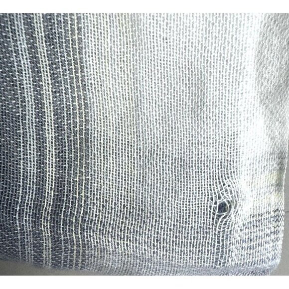 LOFT NWT Blue White Plaid Scarf Coastal Grandma Nautical Summer Lightweight Flaw - Picture 7 of 12